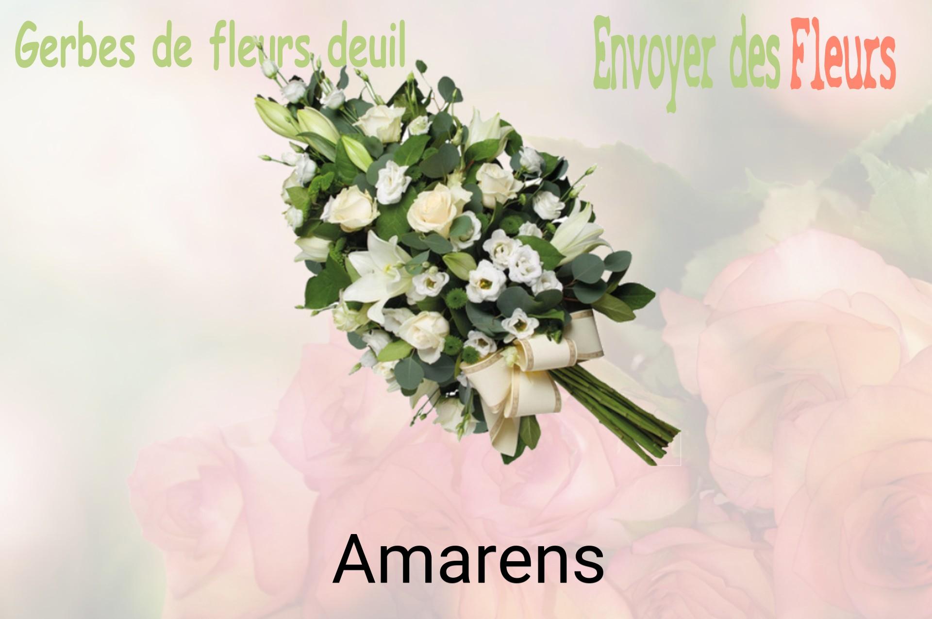 Gerbe de fleurs de deuil livrée à Amarens